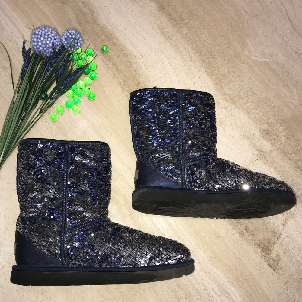 Navy Sequin Uggs